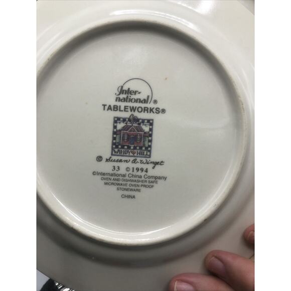 6 International Tableworks Windy Hill by Susan Winget 7.5" Luncheon Plates SET - Picture 9 of 10